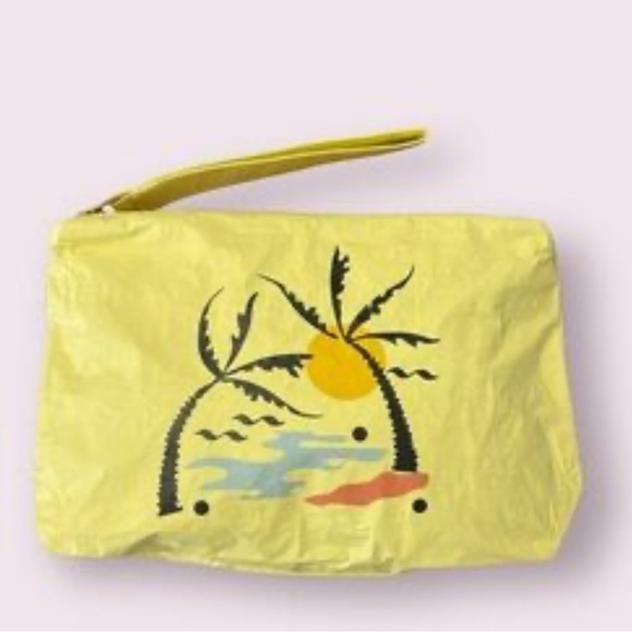 Madewell Handbags - Giveaway!  Madewell Yellow Palm Tree Print cosmetic bag